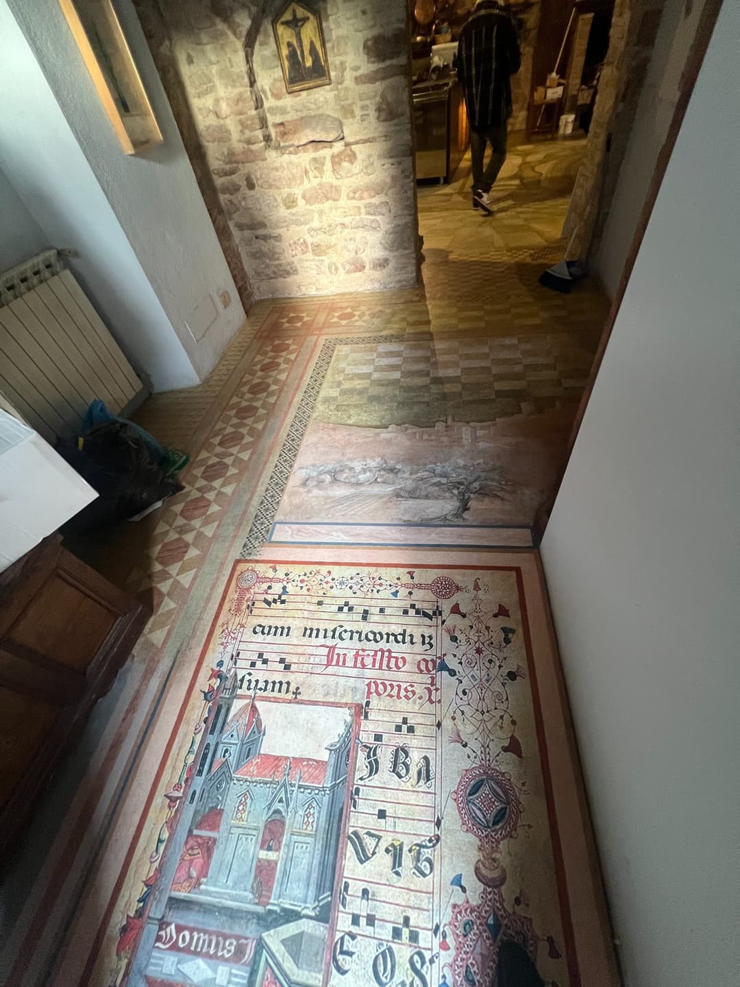 Artistic floor details inside Elvio Marchionni’s home