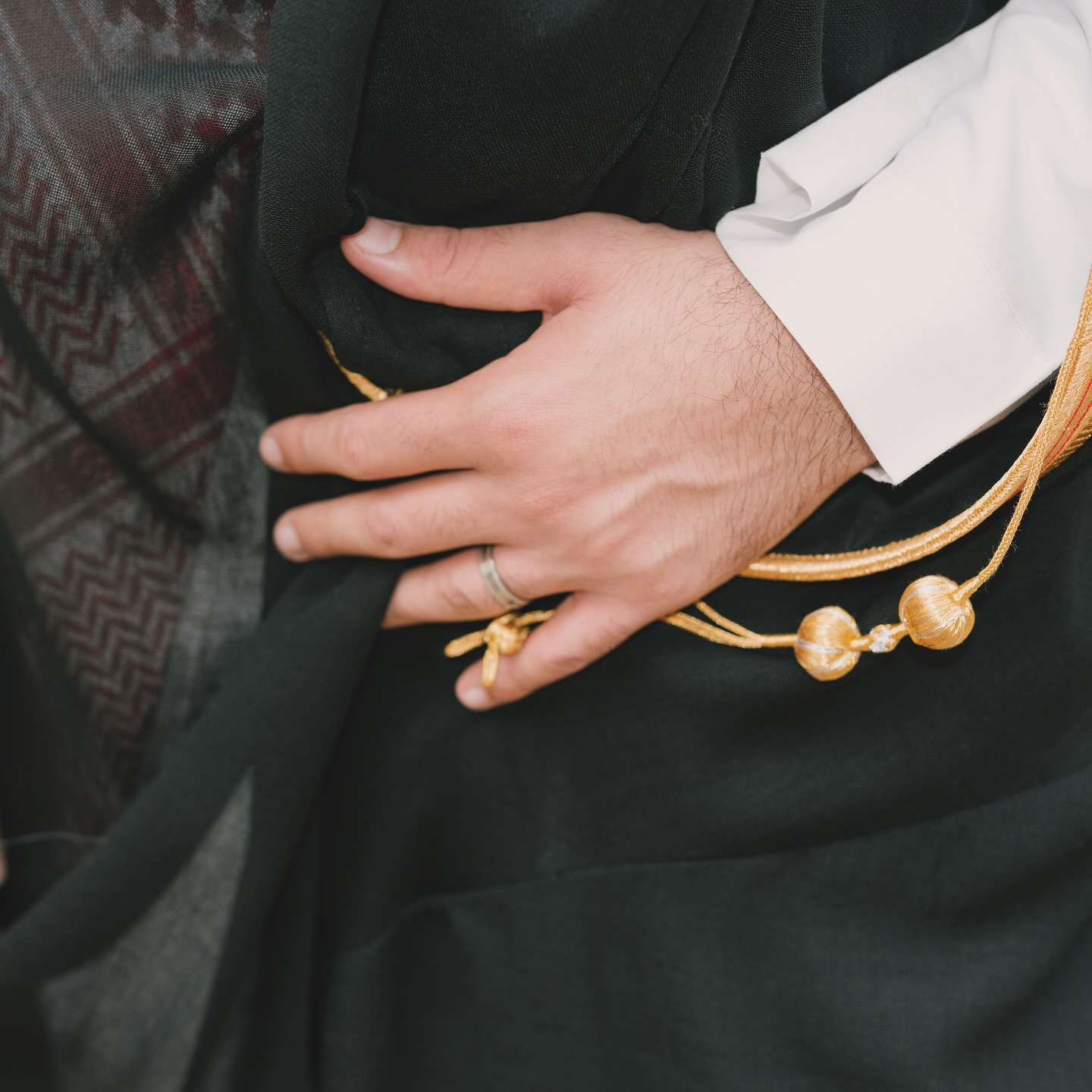Couple hands with rings
